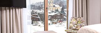 Ausblick vom Wohnbereich der Suite Panorama