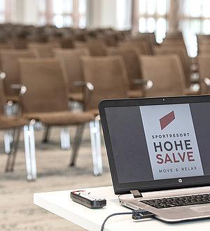 Kitzbueheler Alpen seminar room in school setting with laptop in foreground