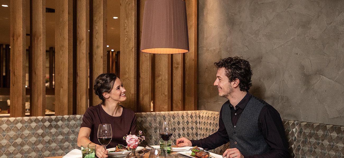 Couple dining in the restaurant